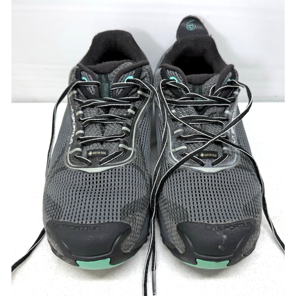 La Sportiva Wildcat 2.0 GTX Womens Mountain Running Shoe Black Teal Size 10